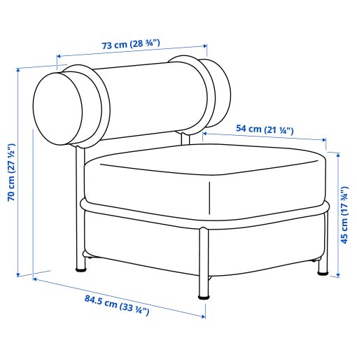 IKEA PS 2026, easy chair with inflatable seat/back cushion, 906.232.02
