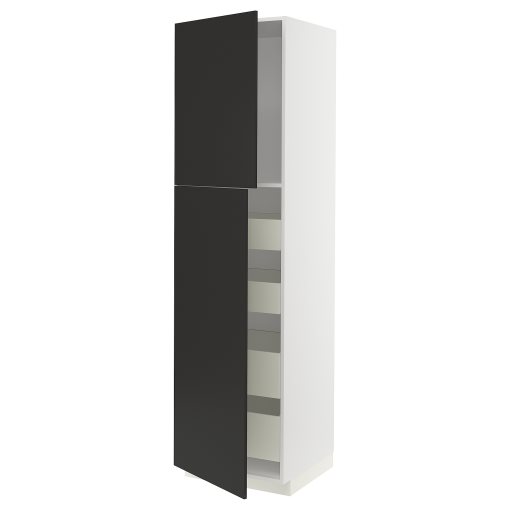 METOD/MAXIMERA, ψηλό ντουλάπι με 2 πόρτες/4 συρτάρια, 60x60x220 cm, 994.976.66