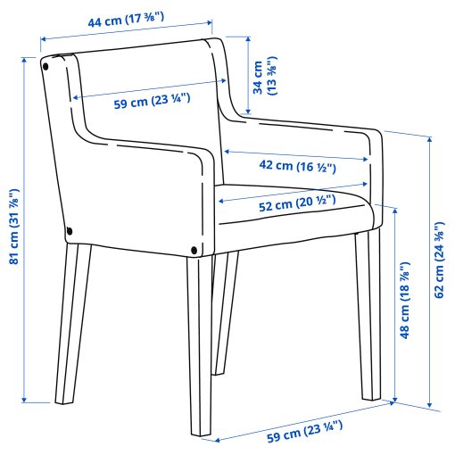 MÅRENÄS, chair with armrests, 995.143.88