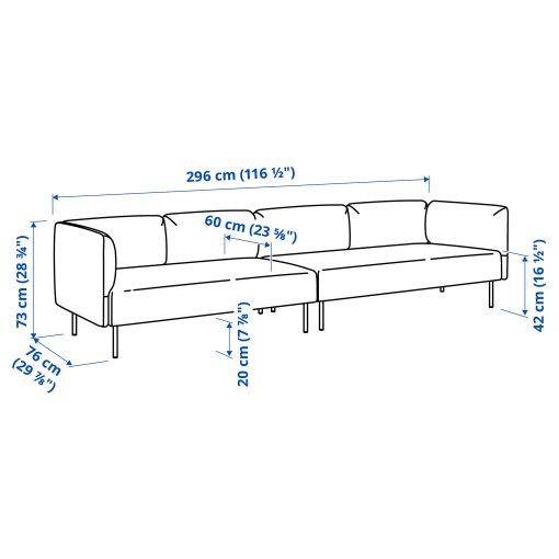 LILLEHEM, 4-seat modular sofa, 995.360.31