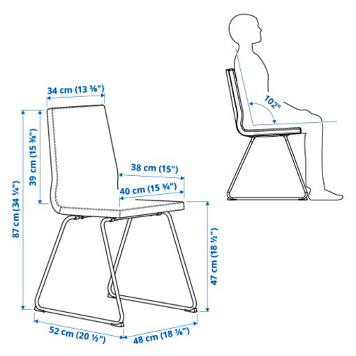 SKANSNÄS/LILLÅNÄS, table and 4 chairs, 150/205 cm, 995.616.24