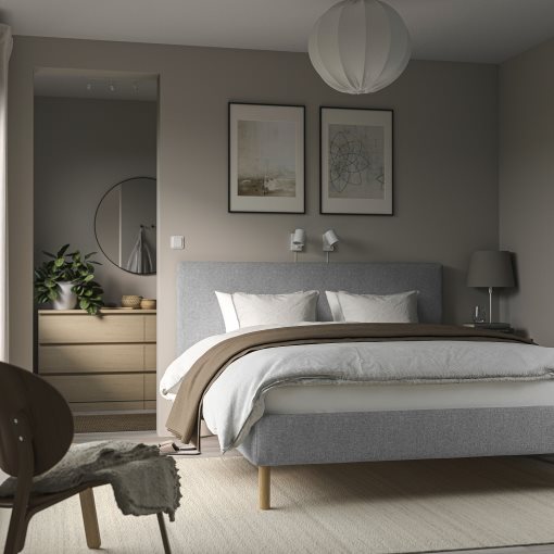 TÄRNKULLEN, upholstered bed frame, 160x200 cm, 995.692.05