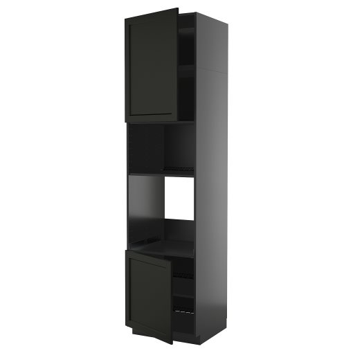 METOD, high cabinet for oven/microwave with 2 doors/shelves, 60x60x240 cm, 995.871.91