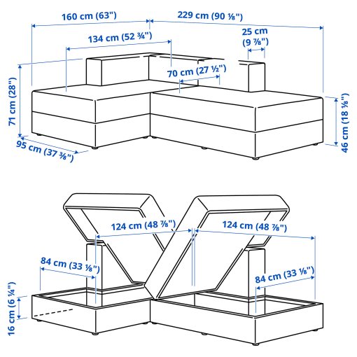 JÄTTEBO, chaise longue modules, 996.077.35