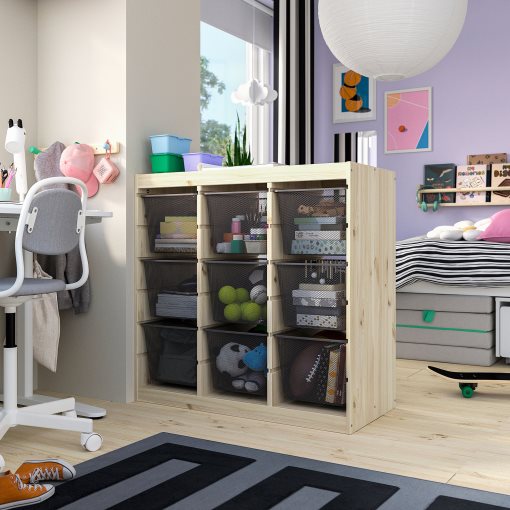 TROFAST, storage combination room divider with boxes, 93x44x91 cm, 996.125.72