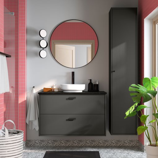HAVBÄCK/VINDEL, wash-stand with drawers/wash-basin, 102x49x77 cm, 996.224.63
