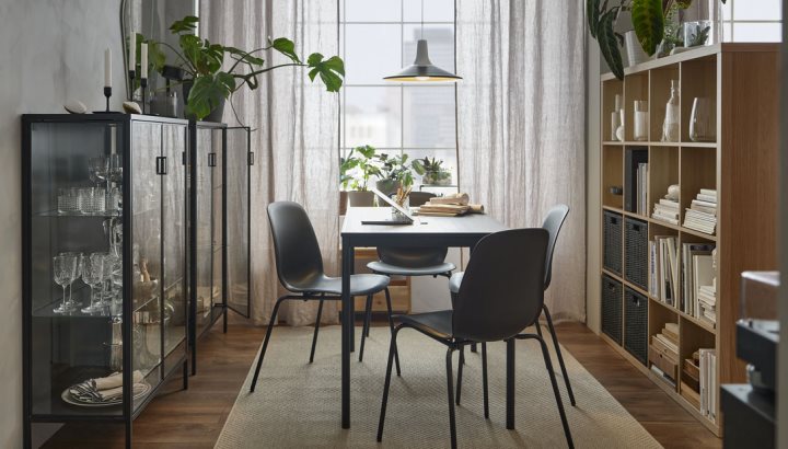 A cool, sophisticated dining space for a modest budget
