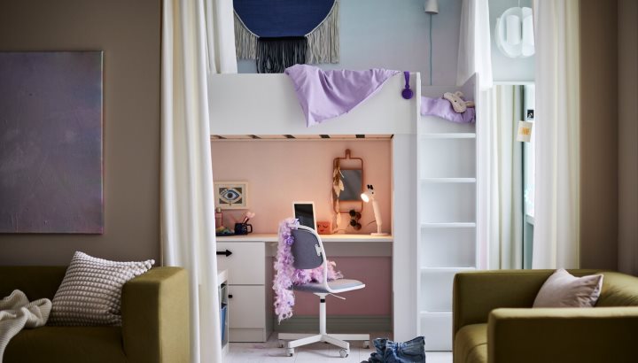 A unique tween bedroom – in a nook