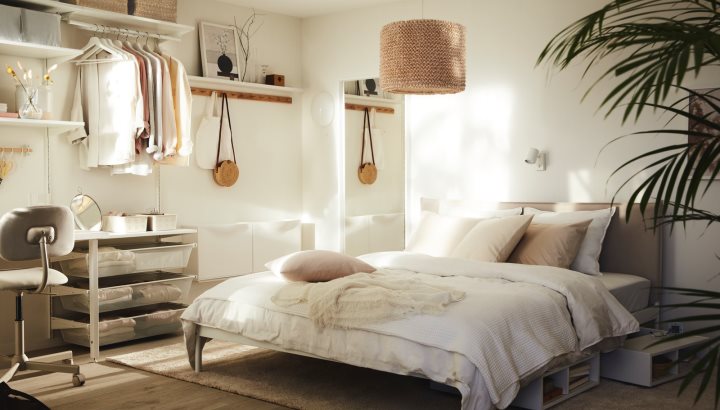 Your small, calm and organised bedroom