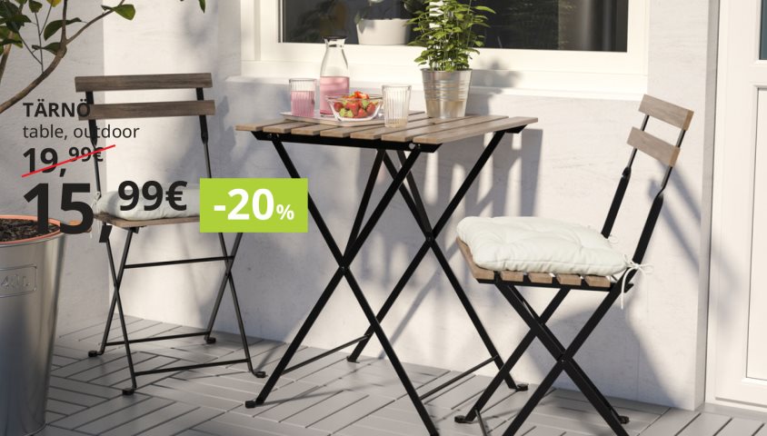 20% off outdoor furniture and accessories.