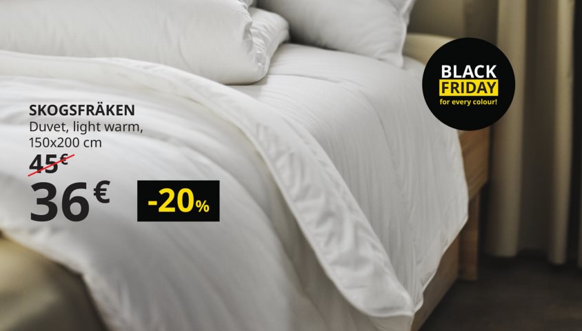 BLACK FRIDAY with 20% off duvets.