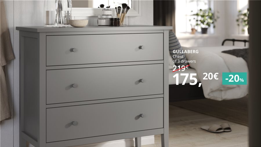 20% off on selected chest of drawers. 
