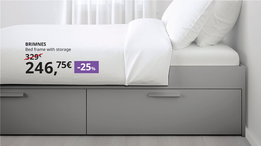 Up to 25% off beds and mattresses.