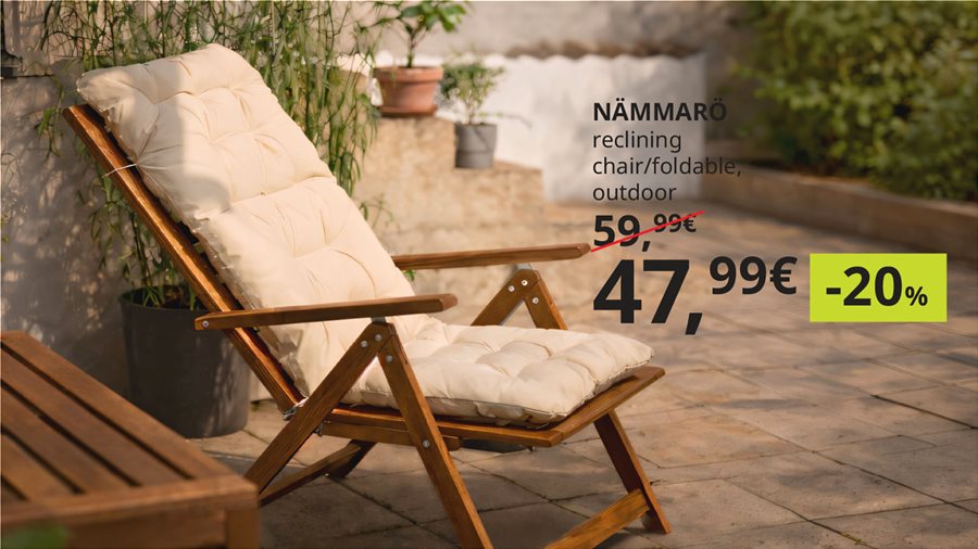 20% off outdoor furniture and accessories.