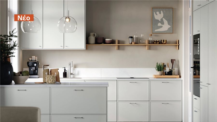 Κουζίνα ASPUDDEN ανοιχτό γκρι