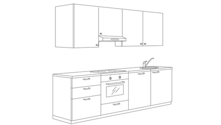 ASPUDDEN light grey Kitchen, 1.256€