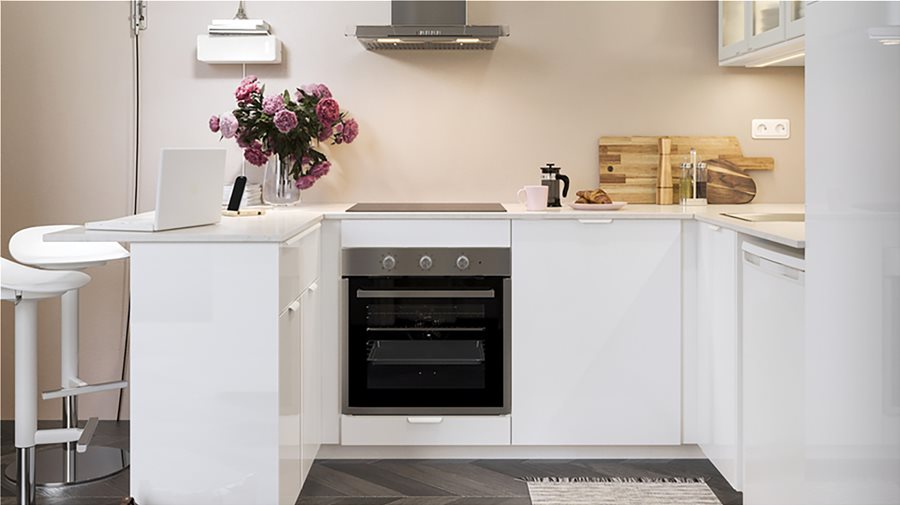 RINGHULT high-gloss white kitchen, 1.217€