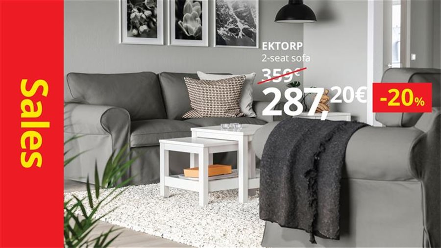 20% off all sofas, armchairs, and coffee & side tables.