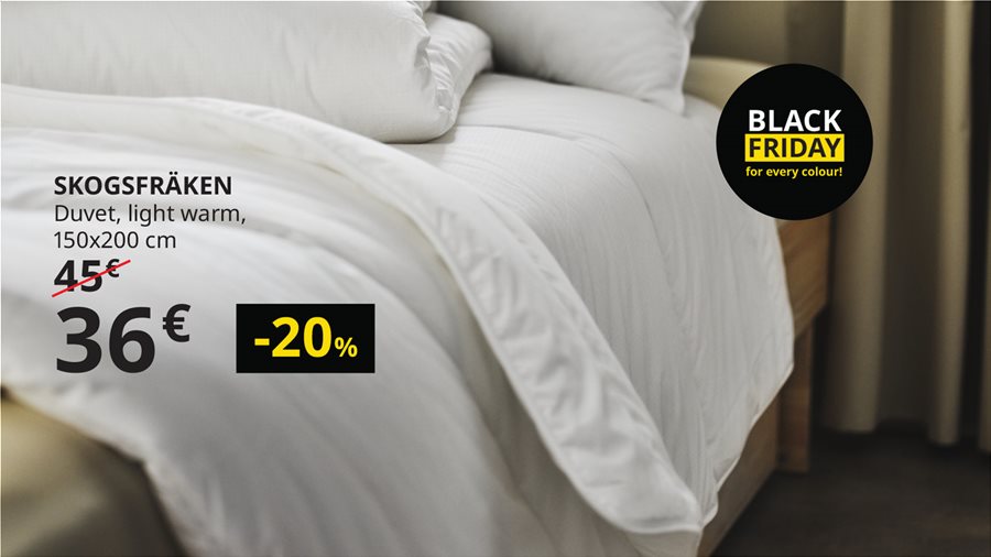 BLACK FRIDAY with 20% off duvets.